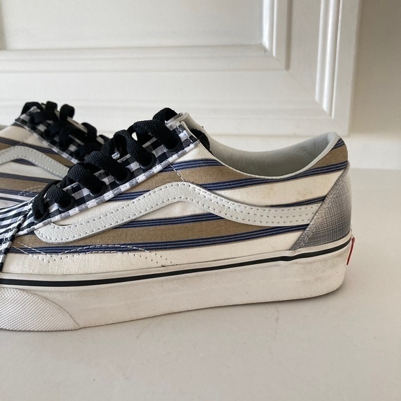 NWOT Vans Old Skool Prep Retro Blue & White Lace Up Sneakers Sz 7.5 - Picture 5 of 11